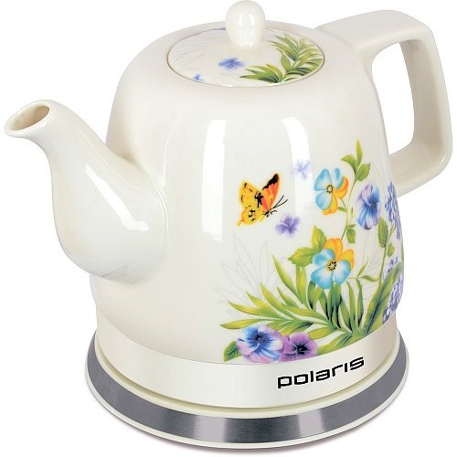 Керамический чайник Polaris с цветочным орнаментом